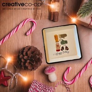 Creative Co-Op Christmas Holiday Trinket Tray